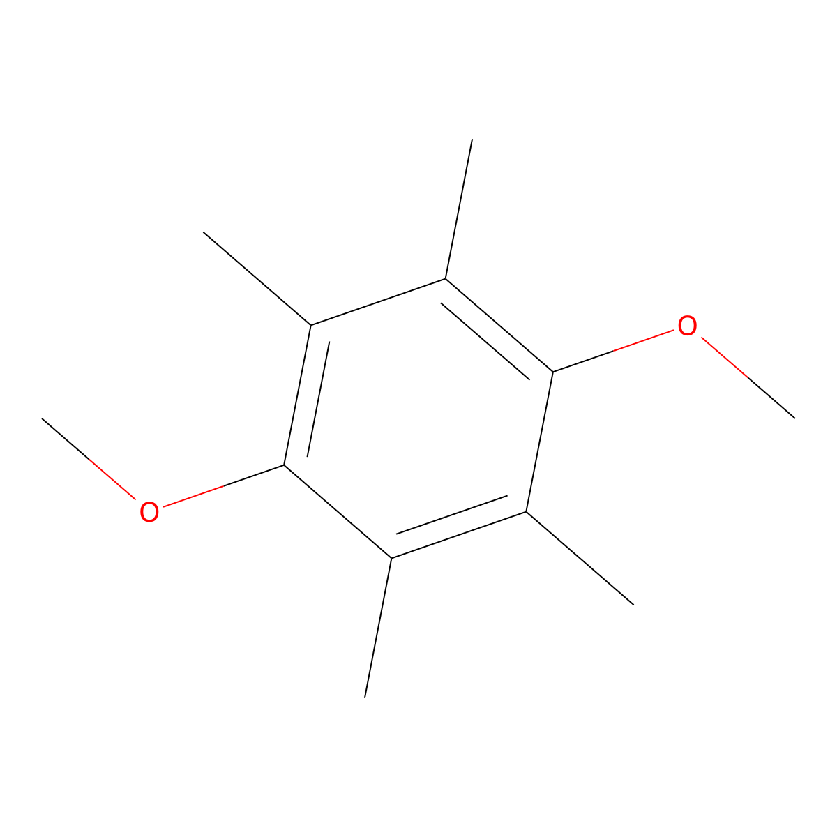 1,4-Dimethoxy-2,3,5,6-tetramethylbenzene molecular structure, CAS 13199-54-7