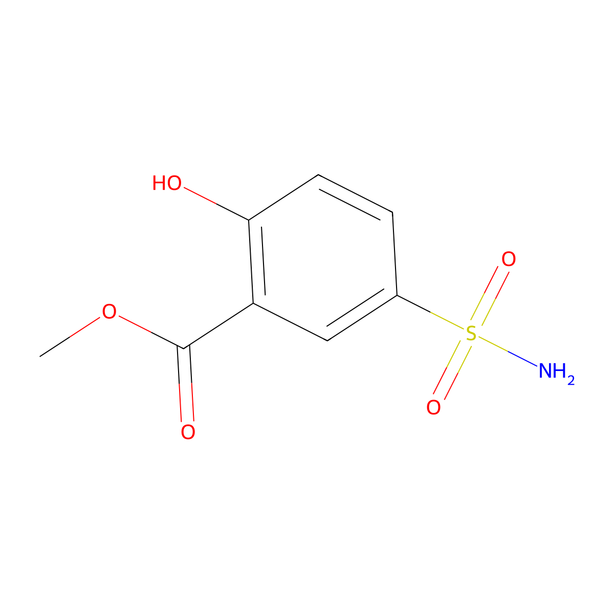Methyl 2-hydroxy-5-sulfamoylbenzoate molecular structure, CAS 131991-30-5