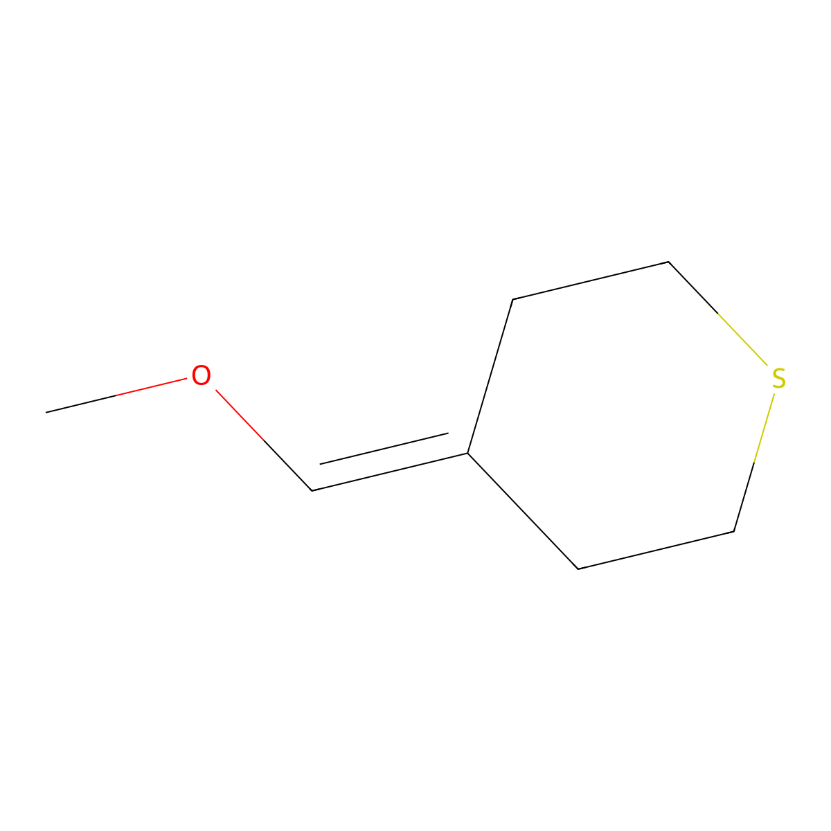 4-(Methoxymethylene)tetrahydro-2h-thiopyran molecular structure, CAS 131992-30-8