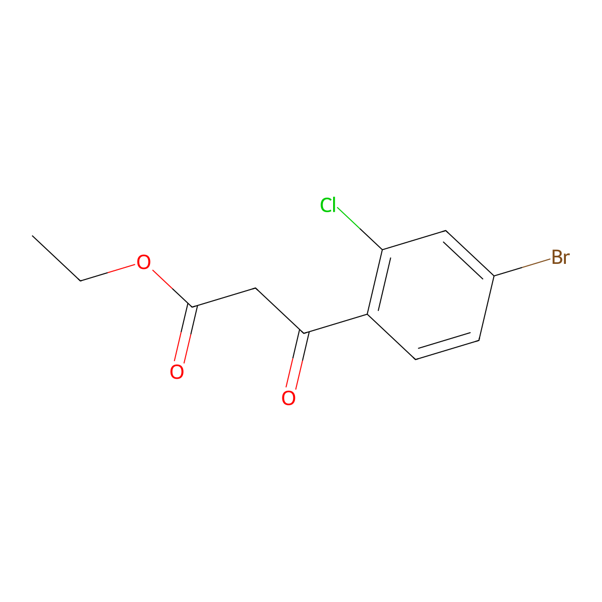 Ethyl 3-(4-bromo-2-chlorophenyl)-3-oxopropionate molecular structure, CAS 131994-22-4