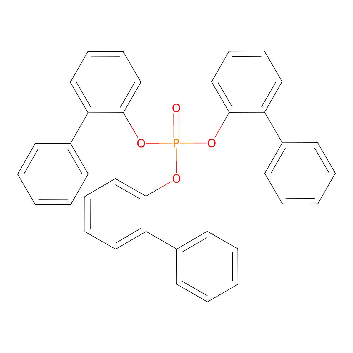(1,1'-Biphenyl)-2-ol, 2,2',2''-phosphate molecular structure, CAS 132-28-5