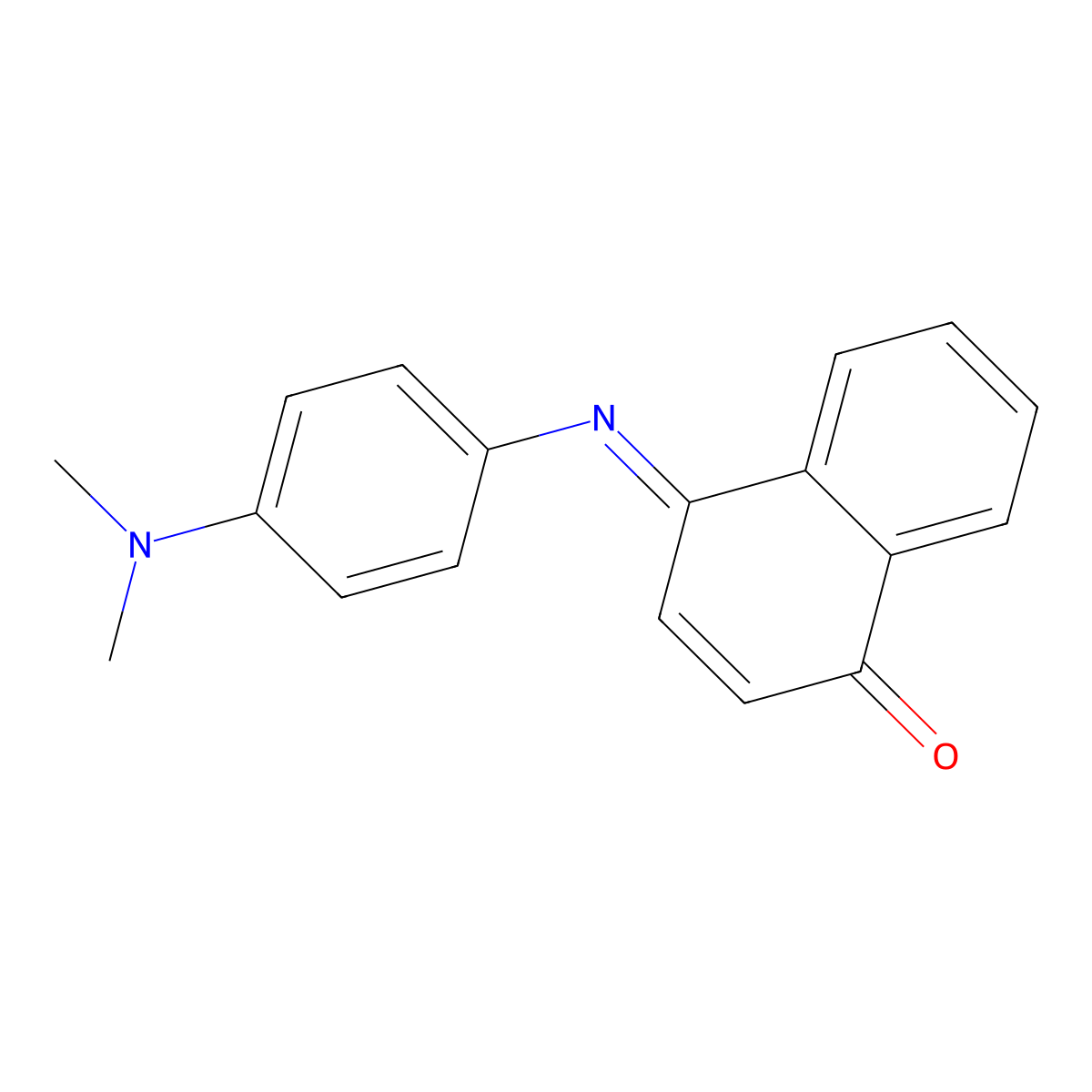 Indophenol blue molecular structure, CAS 132-31-0