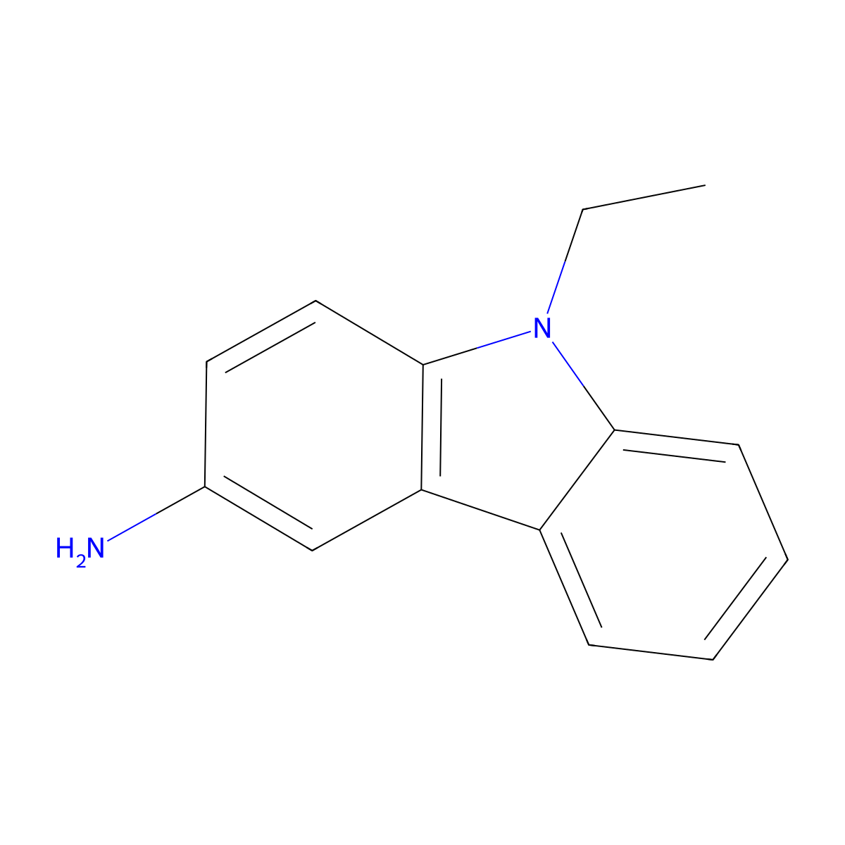 3-Amino-9-ethylcarbazole molecular structure, CAS 132-32-1
