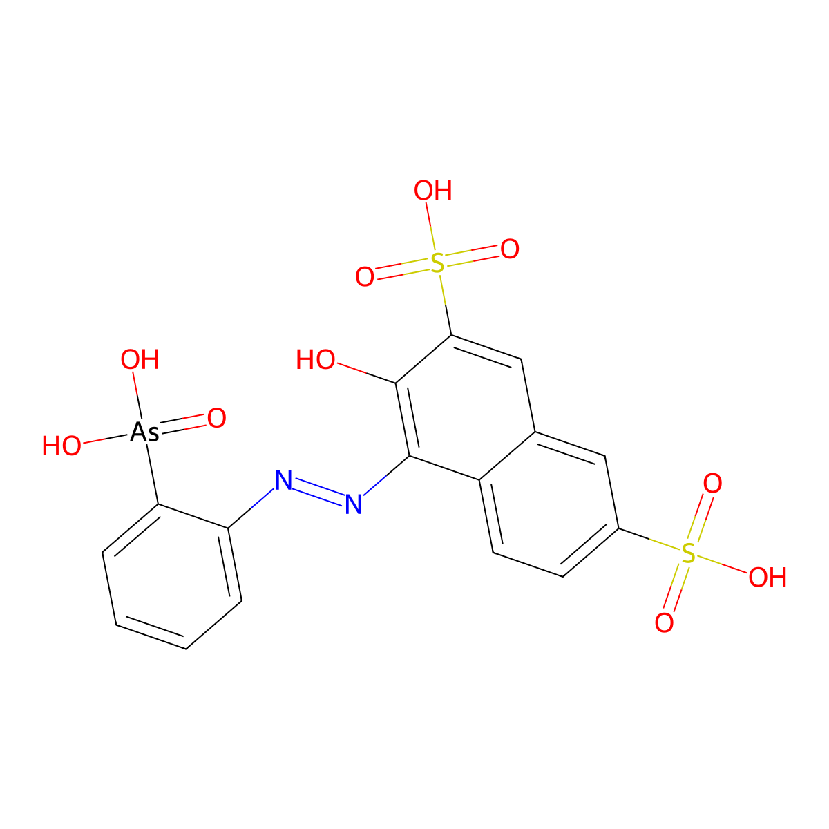 Thoron (reagent) molecular structure, CAS 132-33-2
