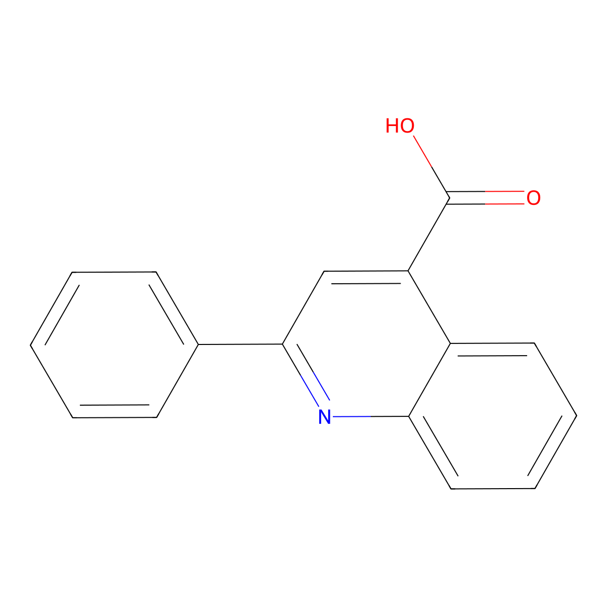 Cinchophen molecular structure, CAS 132-60-5