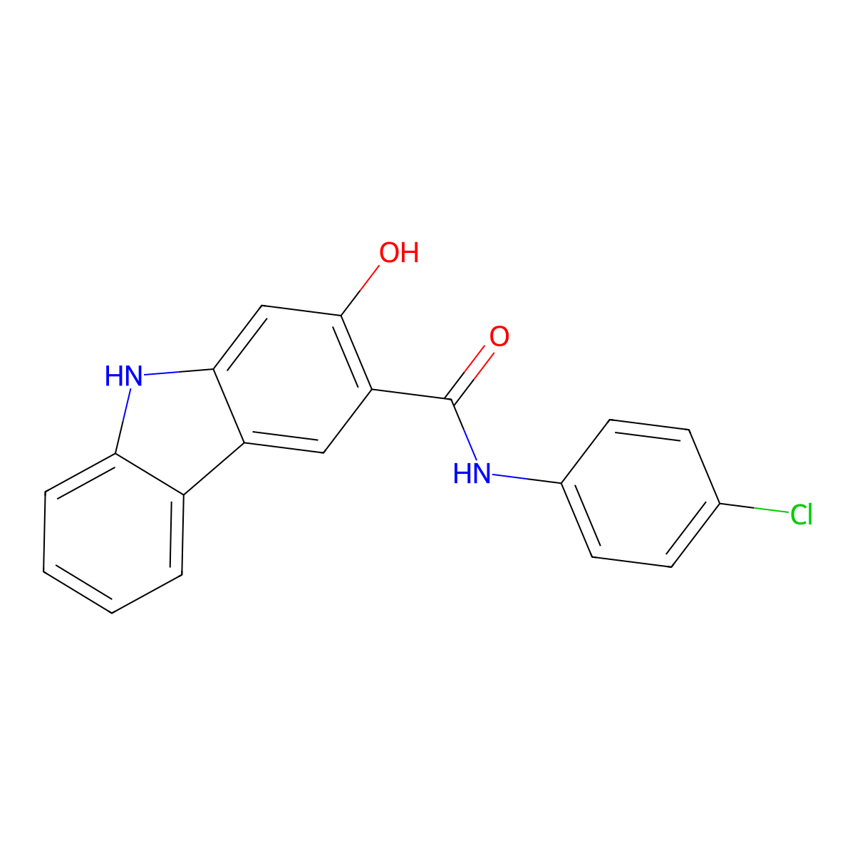 2-Hydroxycarbazole-3-carboxylic acid 4-chloroanilide molecular structure, CAS 132-61-6