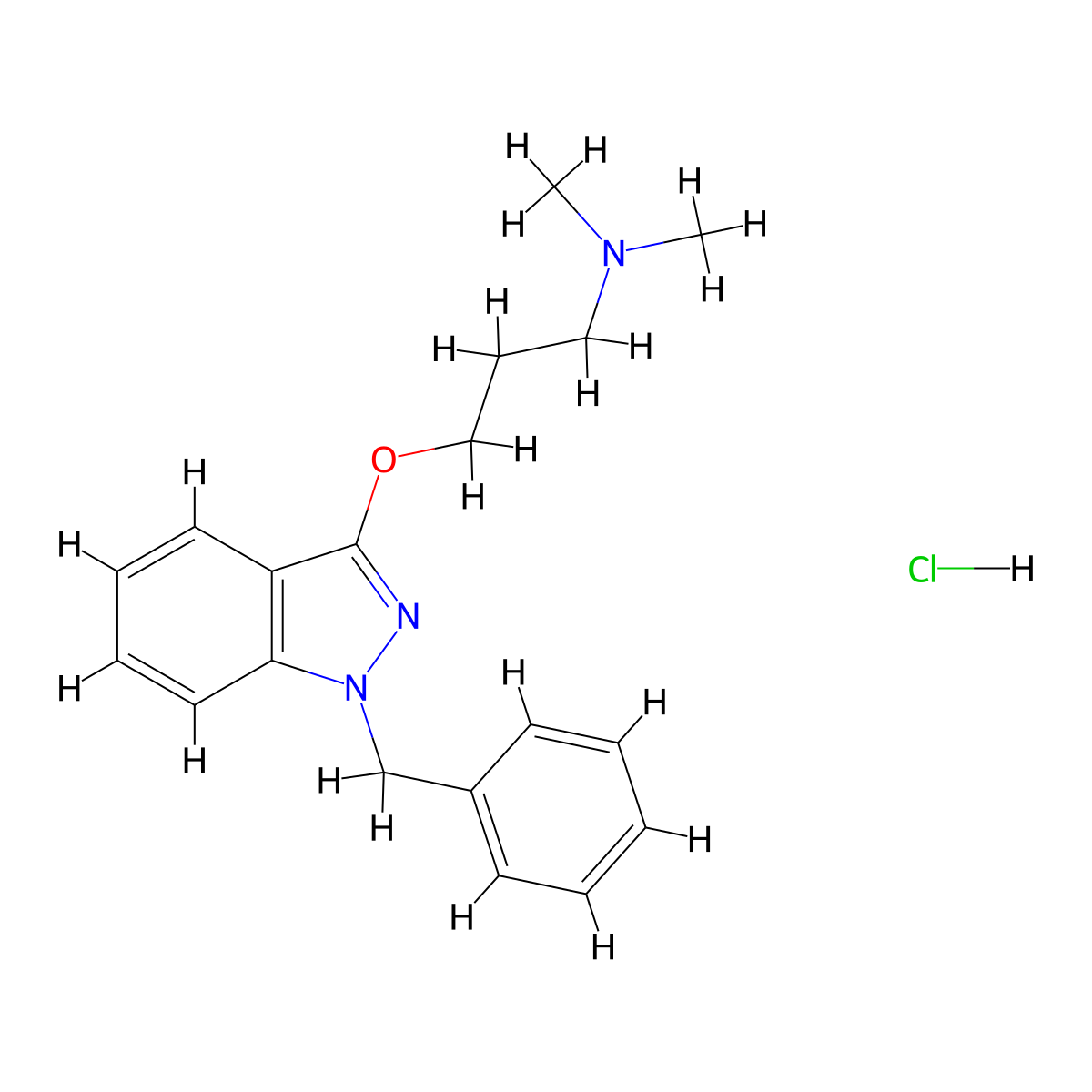 Benzydamine Hydrochloride molecular structure, CAS 132-69-4