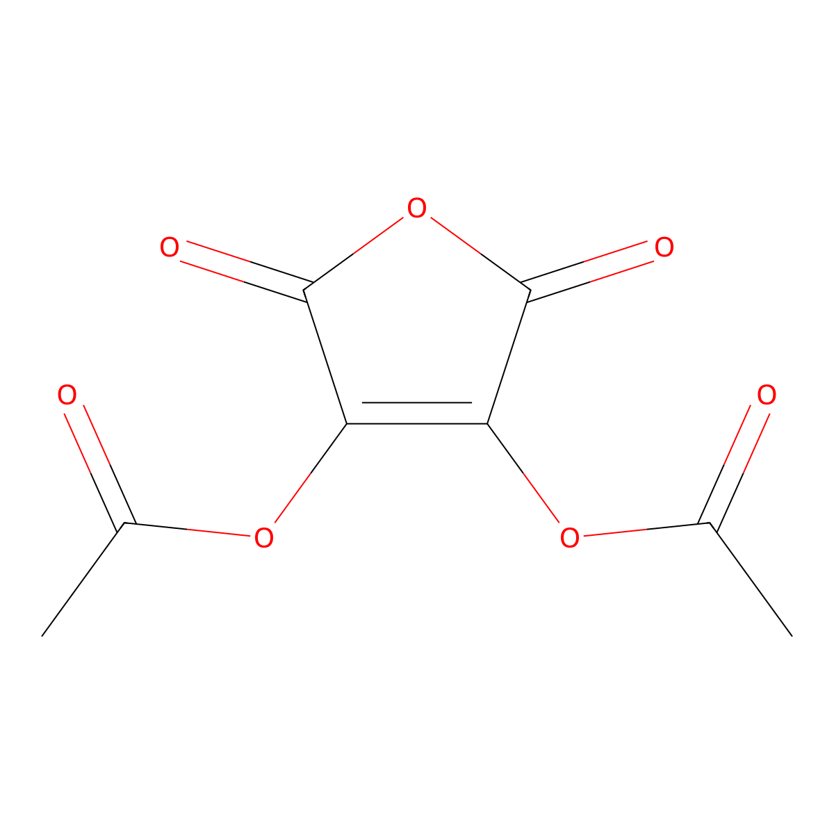 Maleic anhydride, dihydroxy-, diacetate molecular structure, CAS 132-79-6