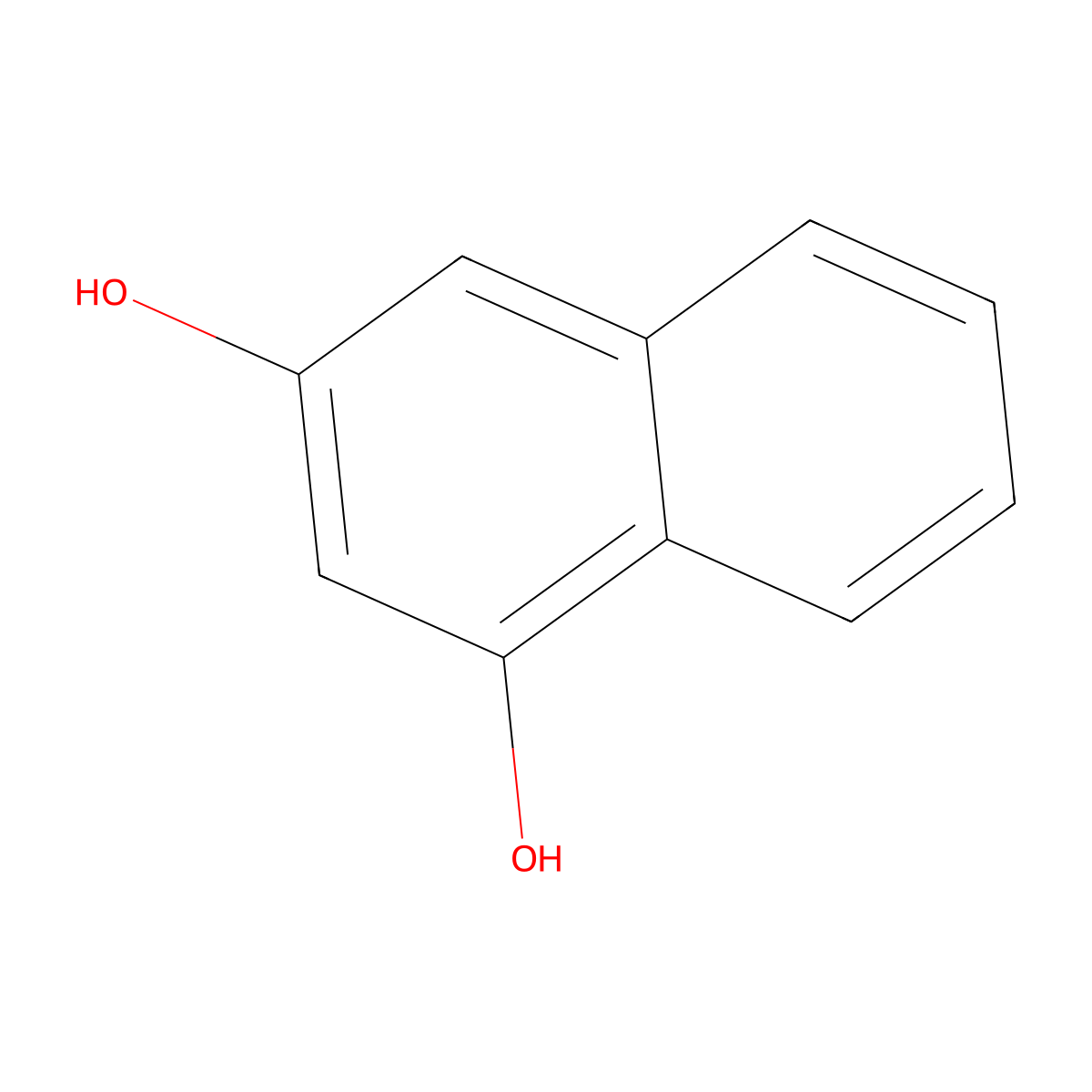 1,3-Dihydroxynaphthalene molecular structure, CAS 132-86-5
