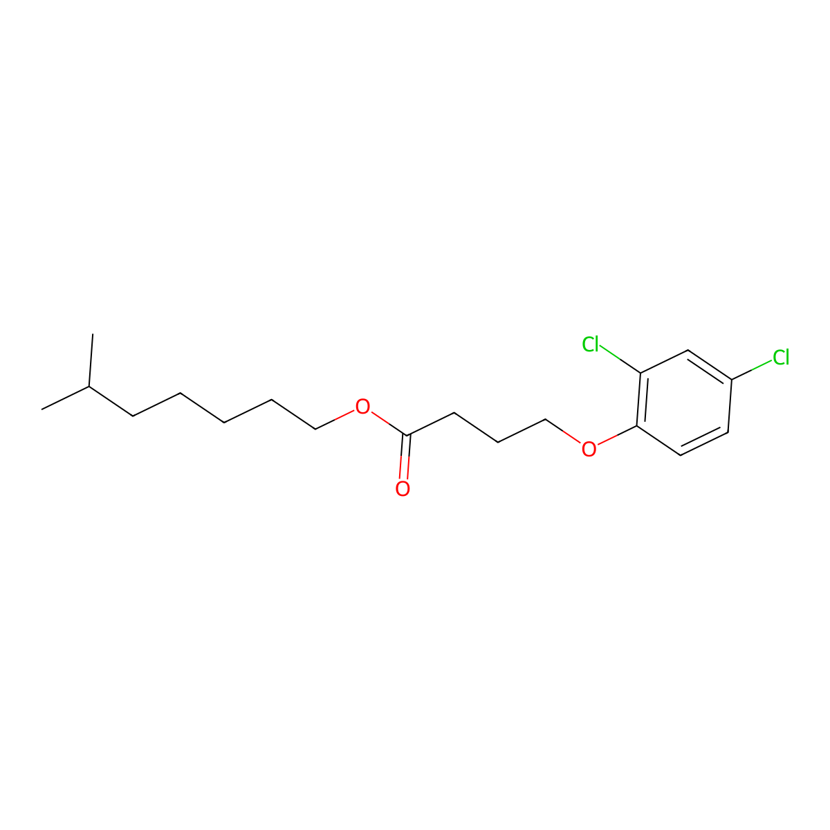2,4-DB isooctyl ester molecular structure, CAS 1320-15-6