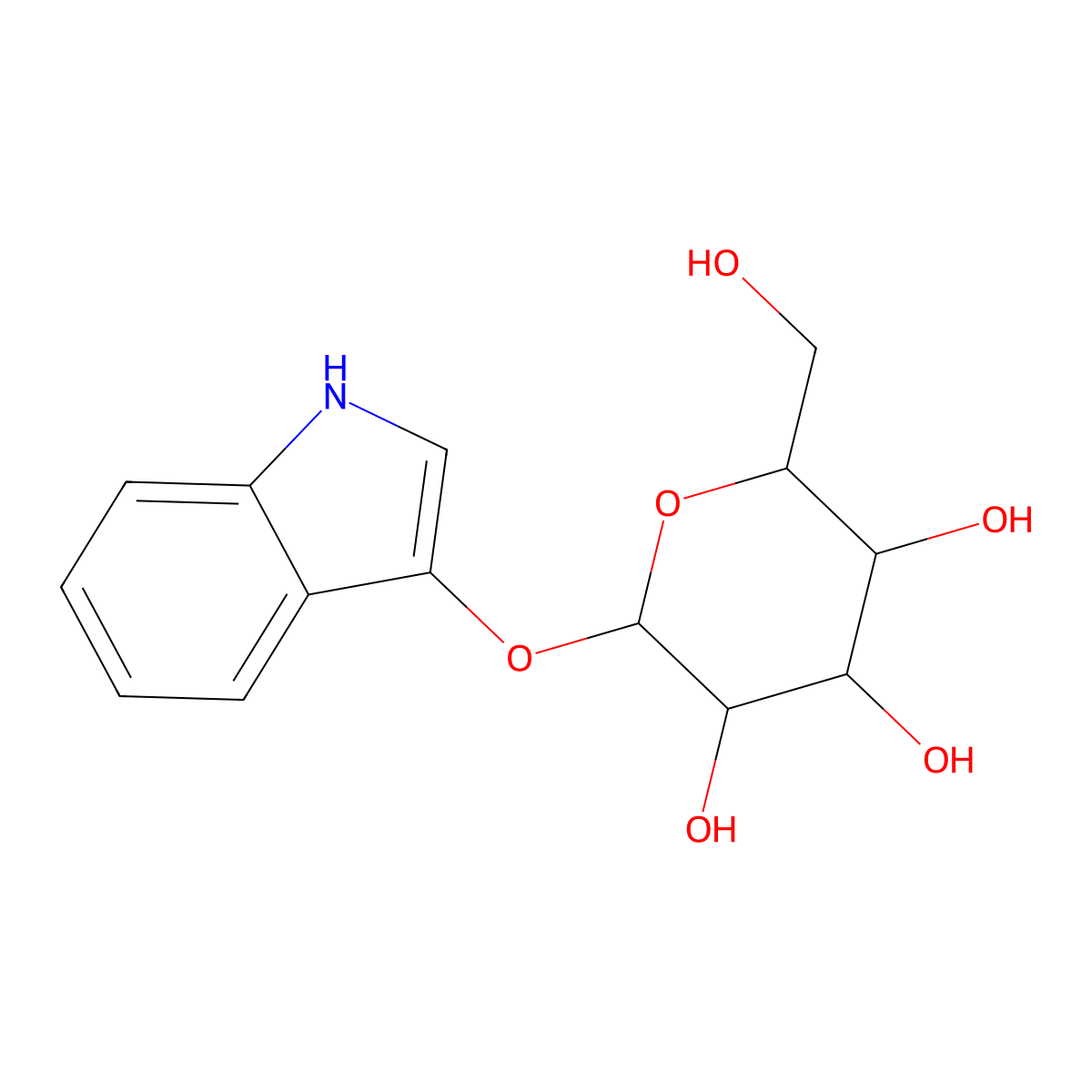 2-(Hydroxymethyl)-6-(1H-Indol-3-Yloxy)Oxane-3,4,5-Triol molecular structure, CAS 1320-34-9