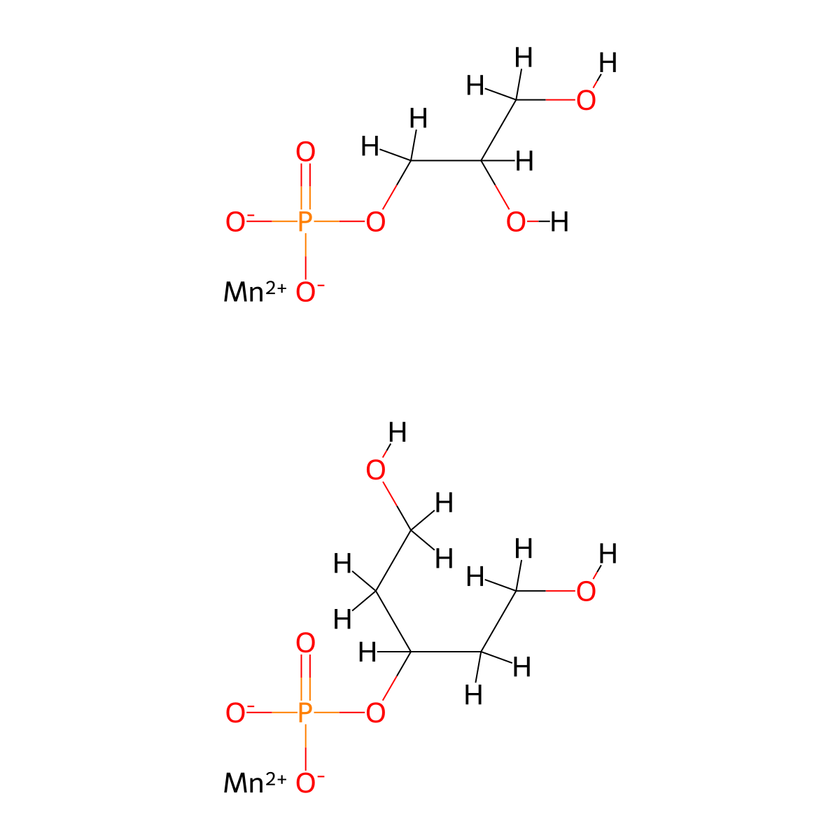 Manganese glycerophosphate molecular structure, CAS 1320-46-3