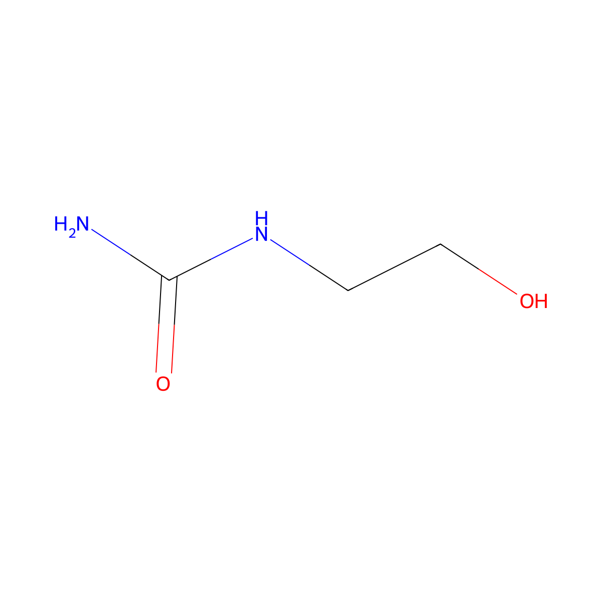 Hydroxyethyl Urea molecular structure, CAS 1320-51-0