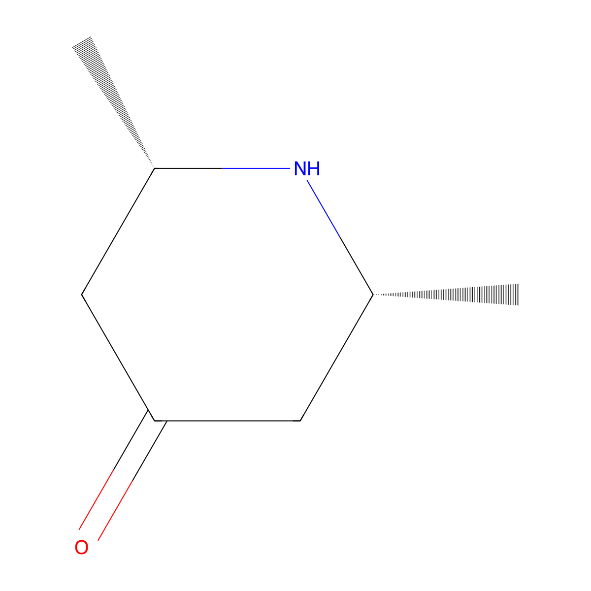 cis-2,6-Dimethylpiperidin-4-one molecular structure, CAS 13200-35-6