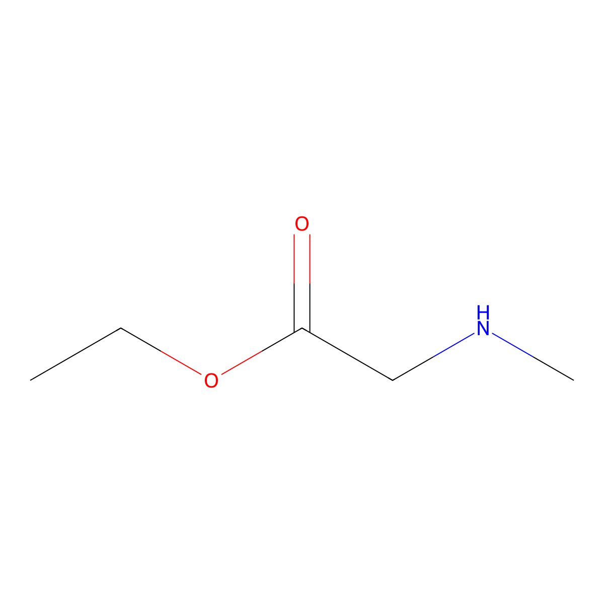 Glycine, N-methyl-, ethyl ester molecular structure, CAS 13200-60-7