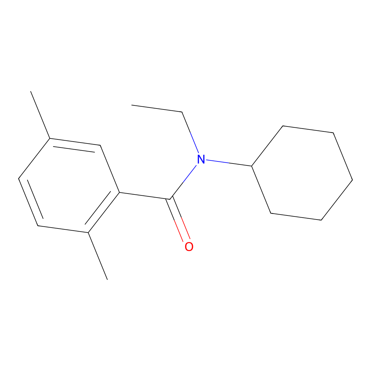 N-cyclohexyl-N-ethyl-2,5-dimethylbenzamide molecular structure, CAS 1320088-27-4