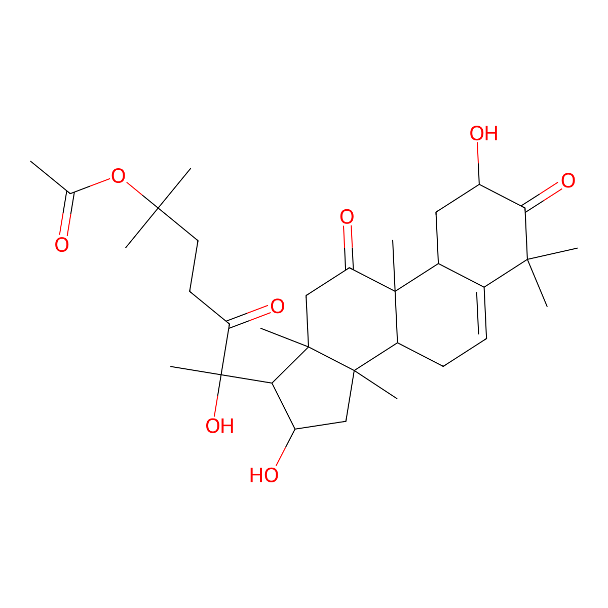 Dihydrocucurbitacin B molecular structure, CAS 13201-14-4