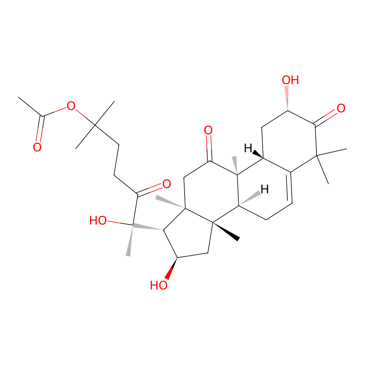Dihydrocucurbitacin B molecular structure, CAS 13201-14-4