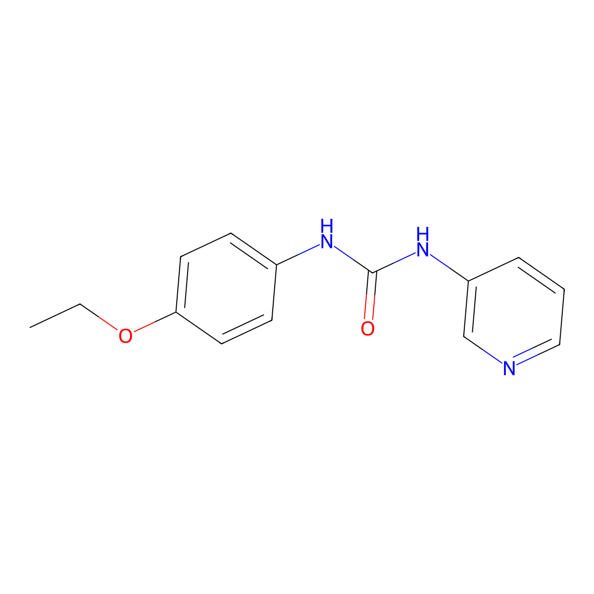 1-(4-Ethoxyphenyl)-3-pyridin-3-ylurea molecular structure, CAS 13201-65-5