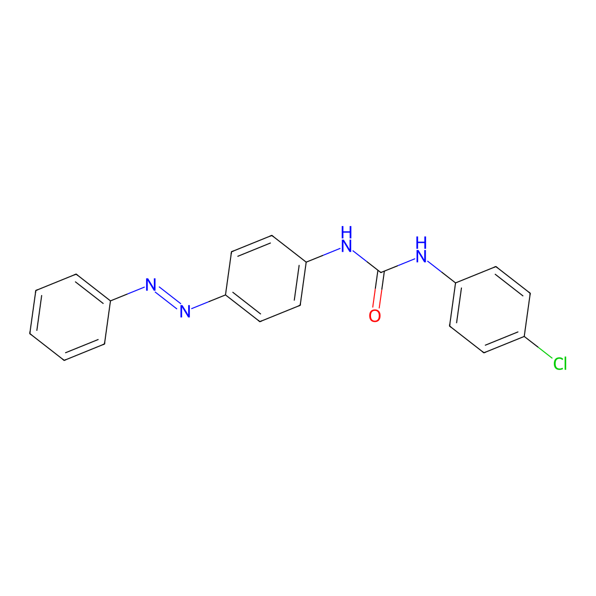 1-(4-chlorophenyl)-3-{4-[(E)-phenyldiazenyl]phenyl}urea molecular structure, CAS 13201-75-7