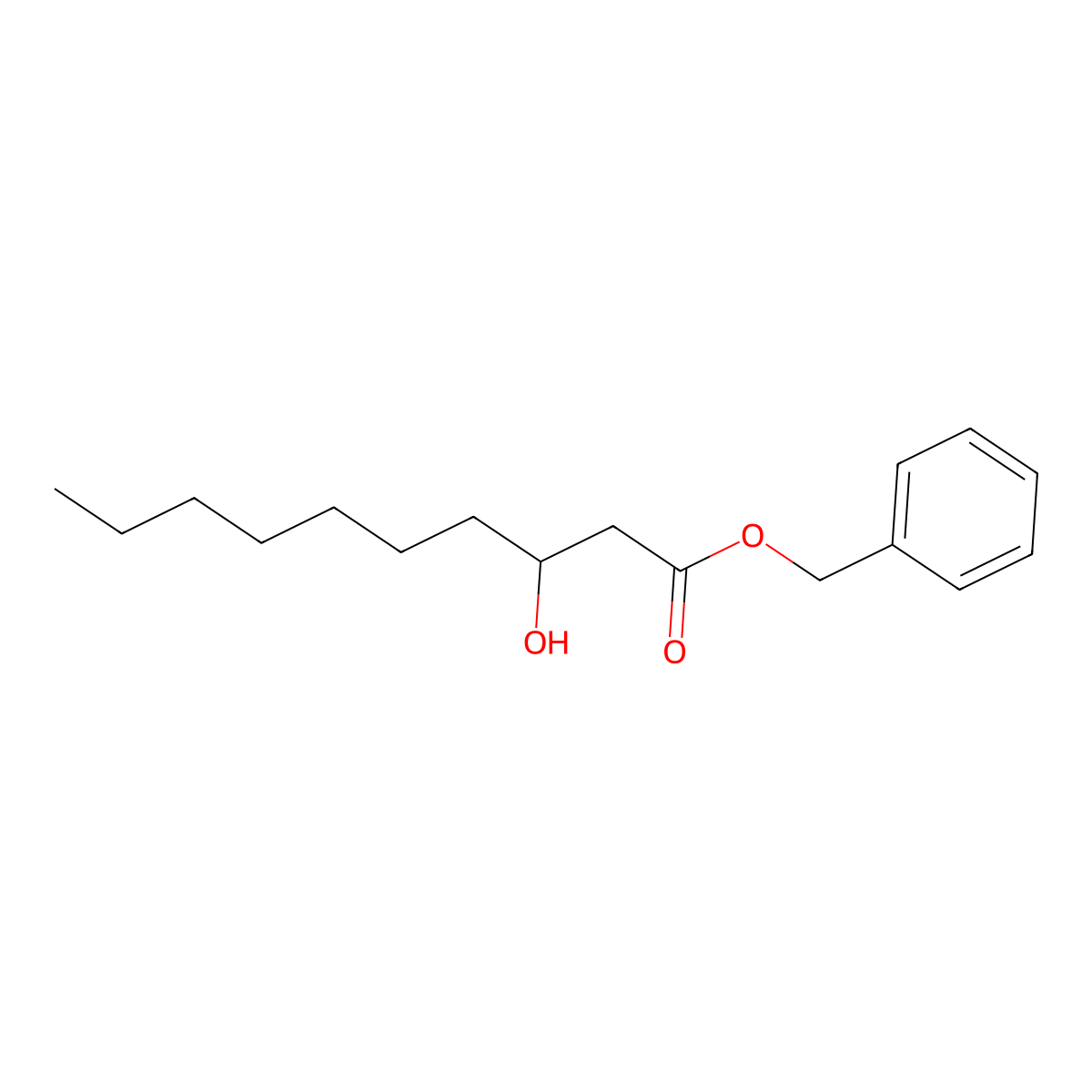 Phenylmethyl 3-hydroxydecanoate molecular structure, CAS 132016-02-5