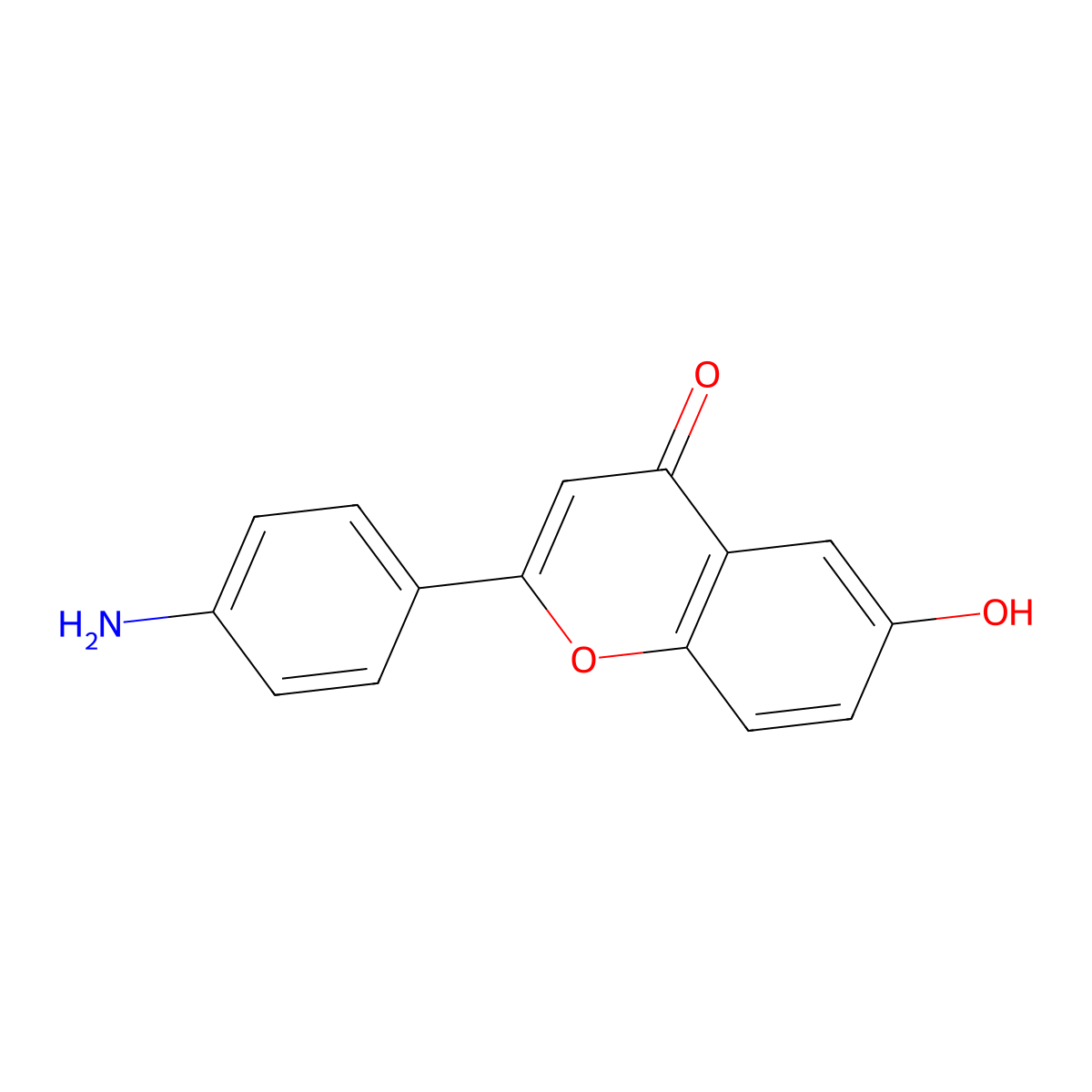4'-Amino-6-hydroxyflavone molecular structure, CAS 132018-32-7
