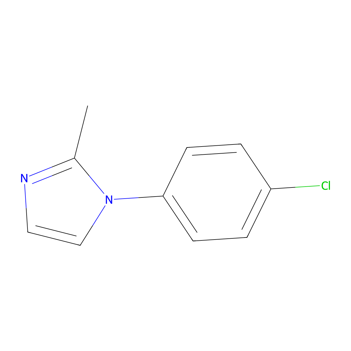 1-(4-chlorophenyl)-2-methyl-1H-imidazole molecular structure, CAS 132026-81-4