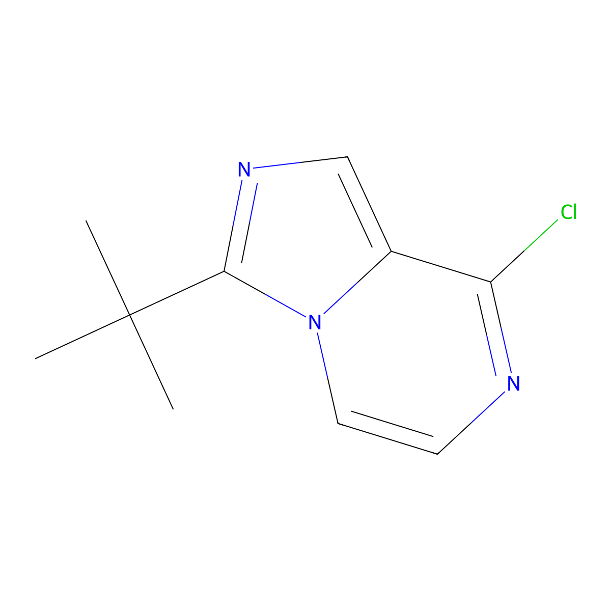3-(Tert-butyl)-8-chloroimidazo[1,5-a]pyrazine molecular structure, CAS 1320266-99-6