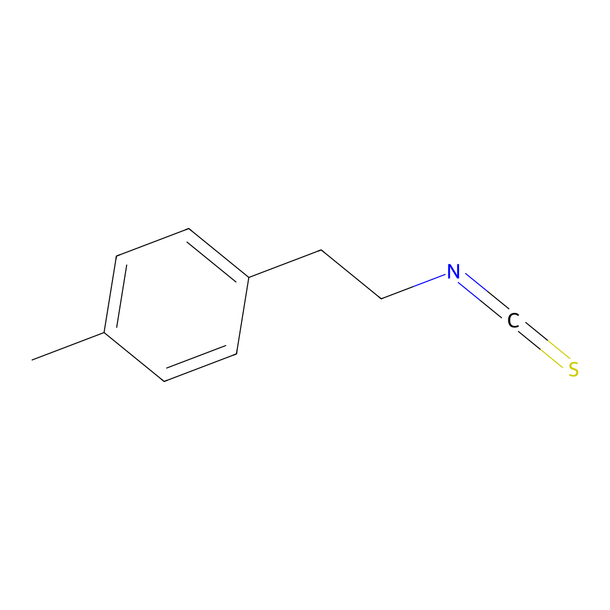 4-Methylphenethyl isothiocyanate molecular structure, CAS 13203-39-9