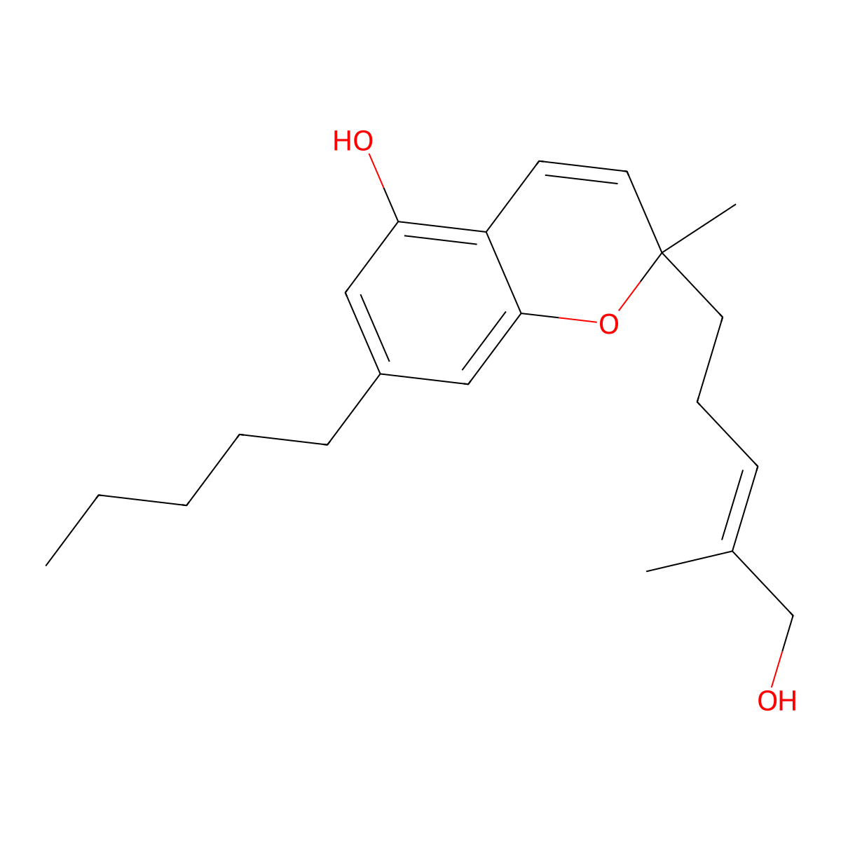 (+/-)-8'-hydroxy Cannabichromene molecular structure, CAS 132032-41-8