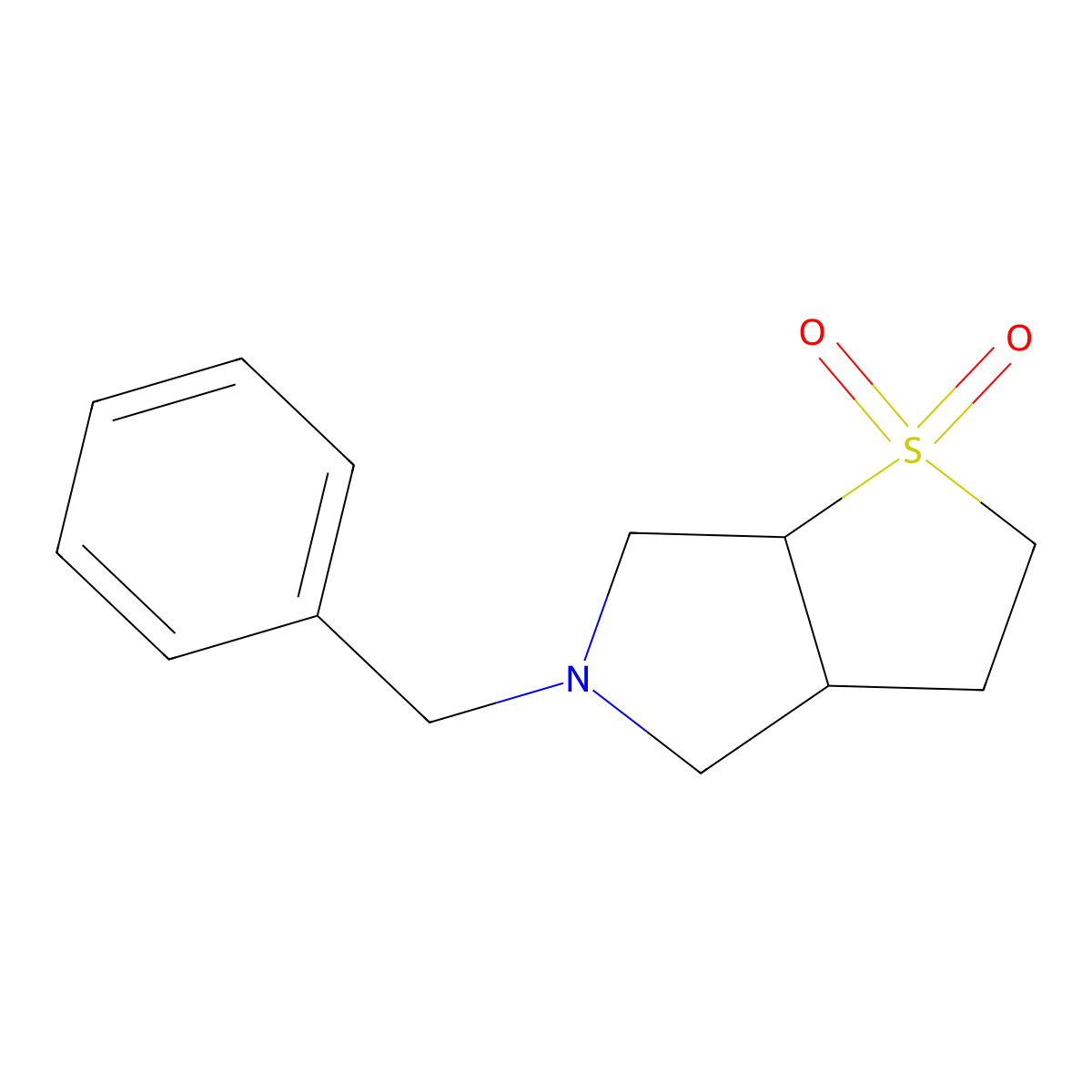 rel-(3aS,6aS)-5-Benzylhexahydro-2H-thieno[2,3-c]pyrrole 1,1-dioxide molecular structure, CAS 1320326-66-6