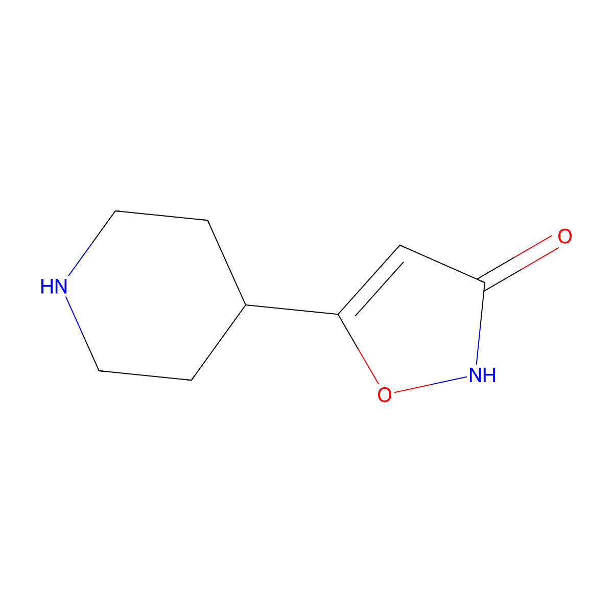 5-(4-Piperidinyl)-3(2H)-isoxazolone molecular structure, CAS 132033-91-1