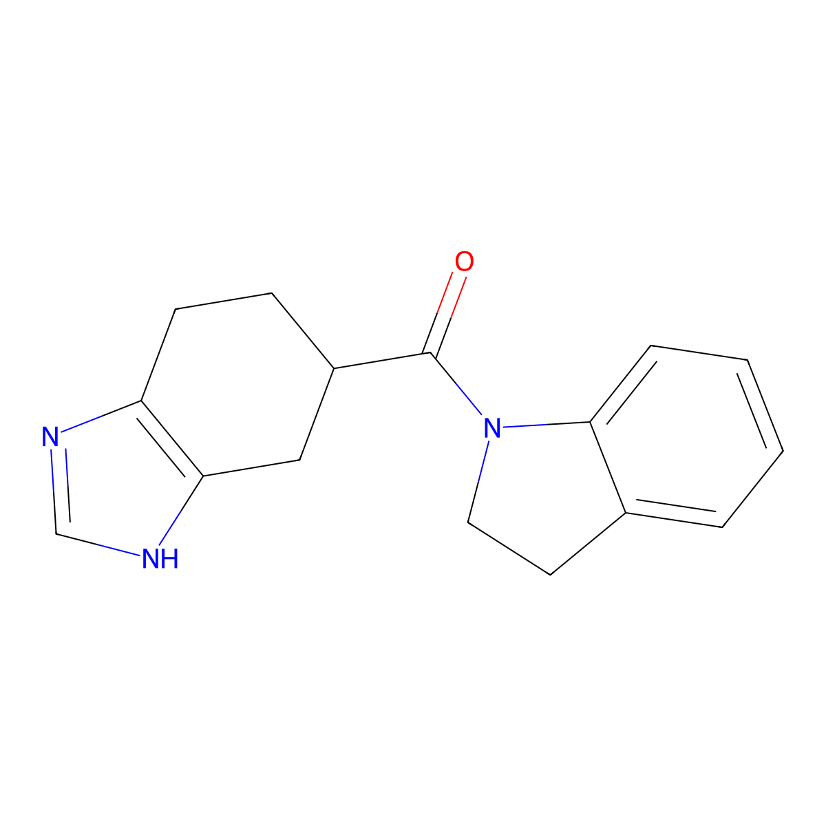 2,3-dihydroindol-1-yl(4,5,6,7-tetrahydro-3H-benzimidazol-5-yl)methanone molecular structure, CAS 132036-36-3