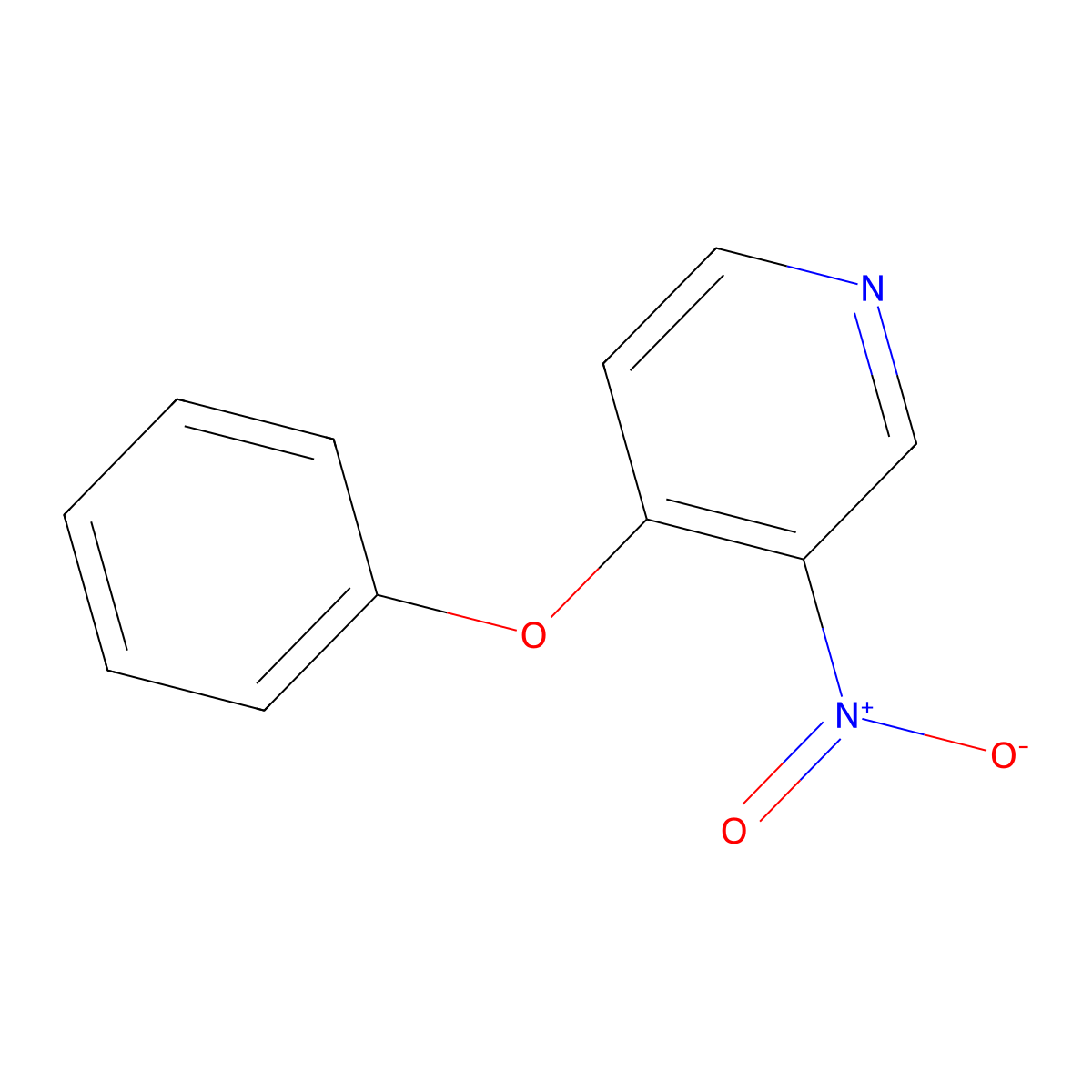 3-Nitro-4-phenoxypyridine molecular structure, CAS 132038-21-2