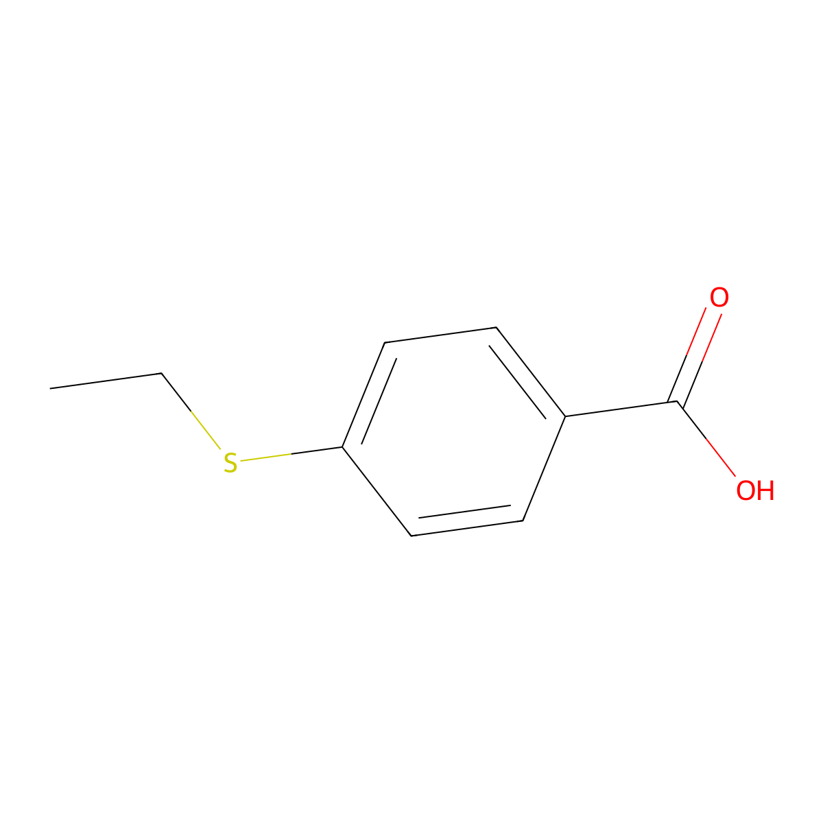 4-(Ethylthio)benzoic acid molecular structure, CAS 13205-49-7