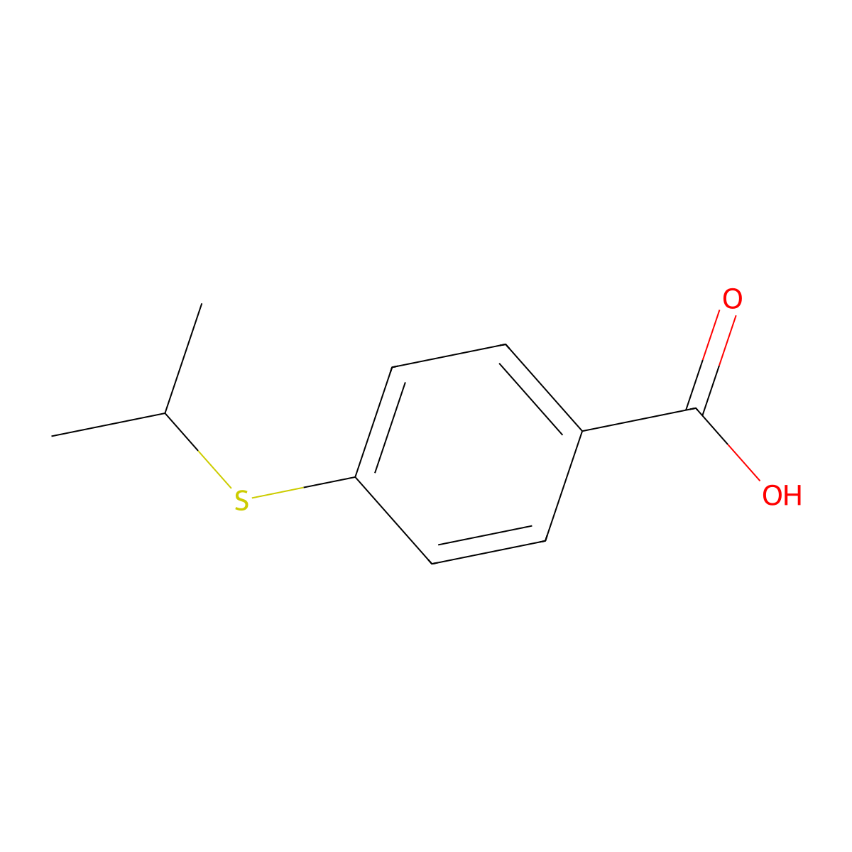 4-(Isopropylthio)benzoic acid molecular structure, CAS 13205-50-0
