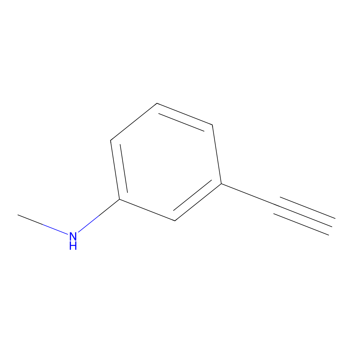 3-ethynyl-N-methylaniline molecular structure, CAS 132056-23-6