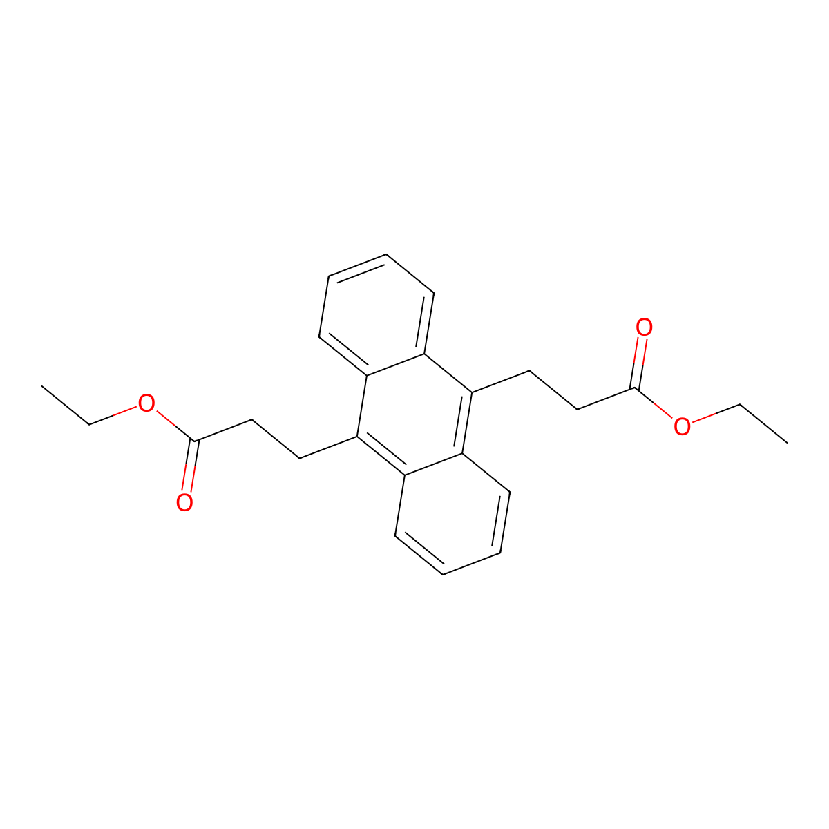 Diethyl 9,10-anthracenedipropionate molecular structure, CAS 132056-51-0