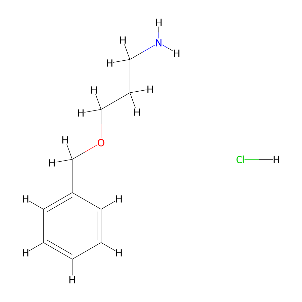 [3-(Benzyloxy)propyl]amine hydrochloride molecular structure, CAS 132061-36-0