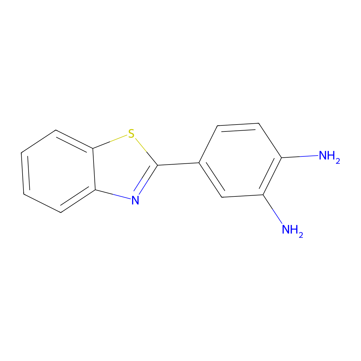 4-(1,3-Benzothiazol-2-yl)benzene-1,2-diamine molecular structure, CAS 132064-28-9