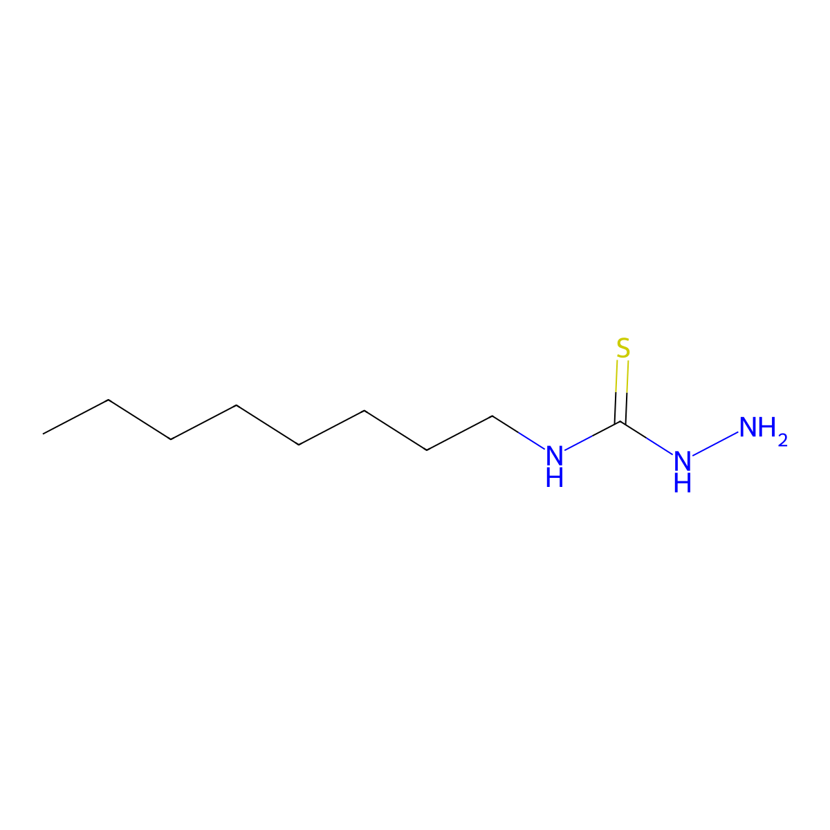 4-Octyl-3-thiosemicarbazide molecular structure, CAS 13207-36-8