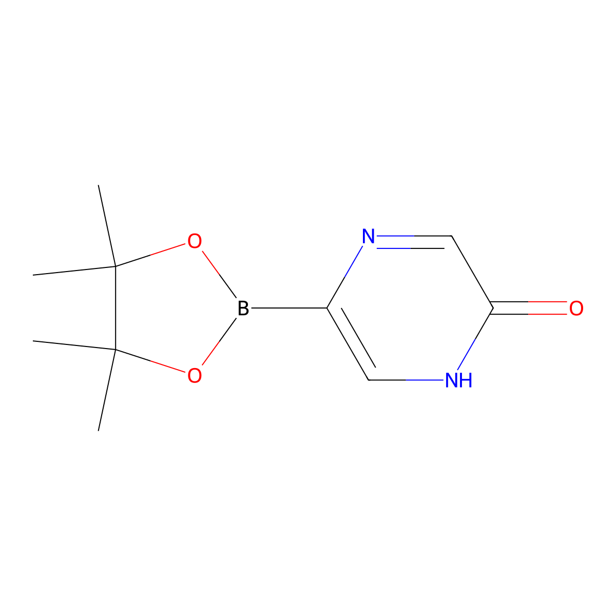 5-(4,4,5,5-Tetramethyl-1,3,2-dioxaborolan-2-yl)pyrazin-2(1H)-one molecular structure, CAS 1320747-35-0