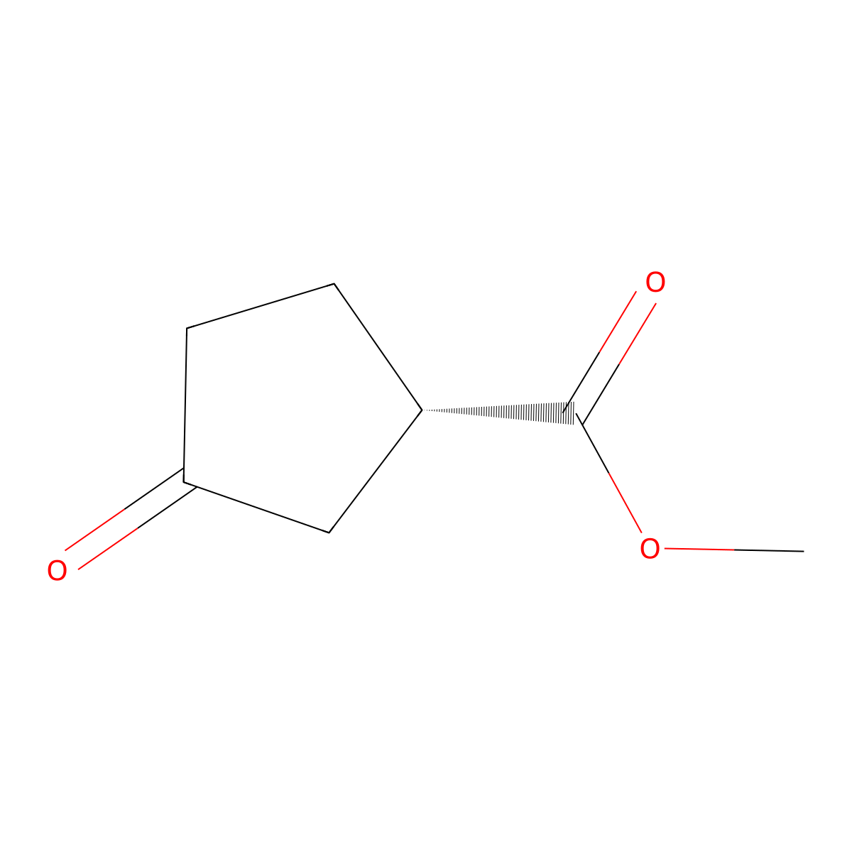 methyl (1S)-3-oxocyclopentane-1-carboxylate molecular structure, CAS 132076-32-5