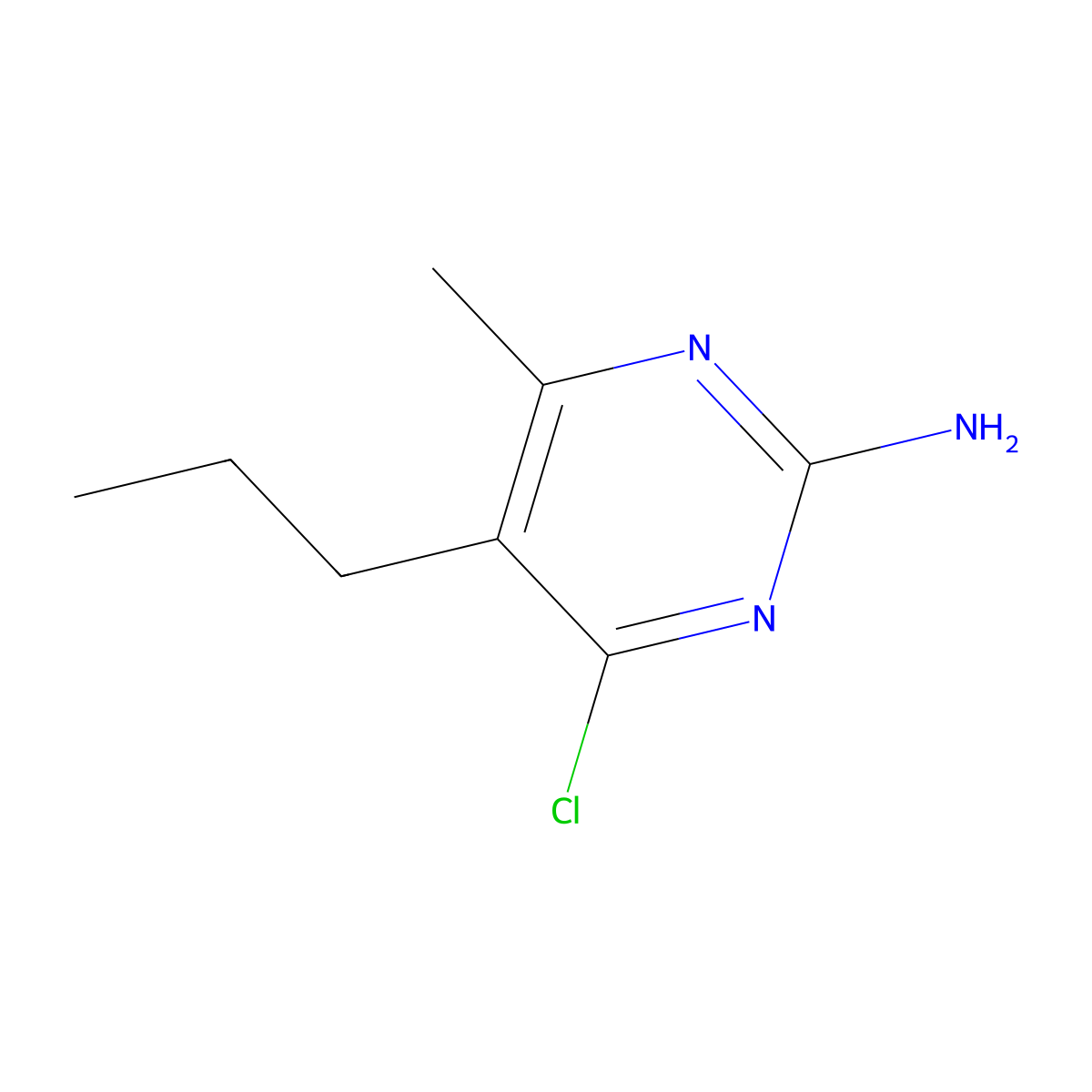 4-Chloro-6-methyl-5-propyl-pyrimidin-2-ylamine molecular structure, CAS 13208-02-1