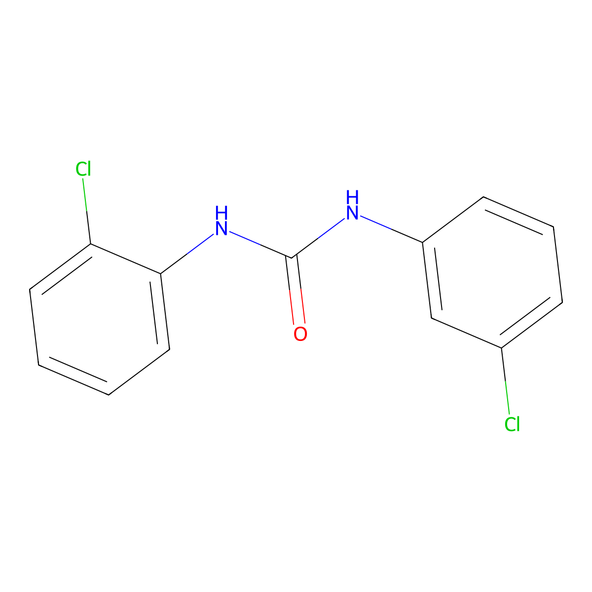 1-(2-Chlorophenyl)-3-(3-chlorophenyl)urea molecular structure, CAS 13208-21-4