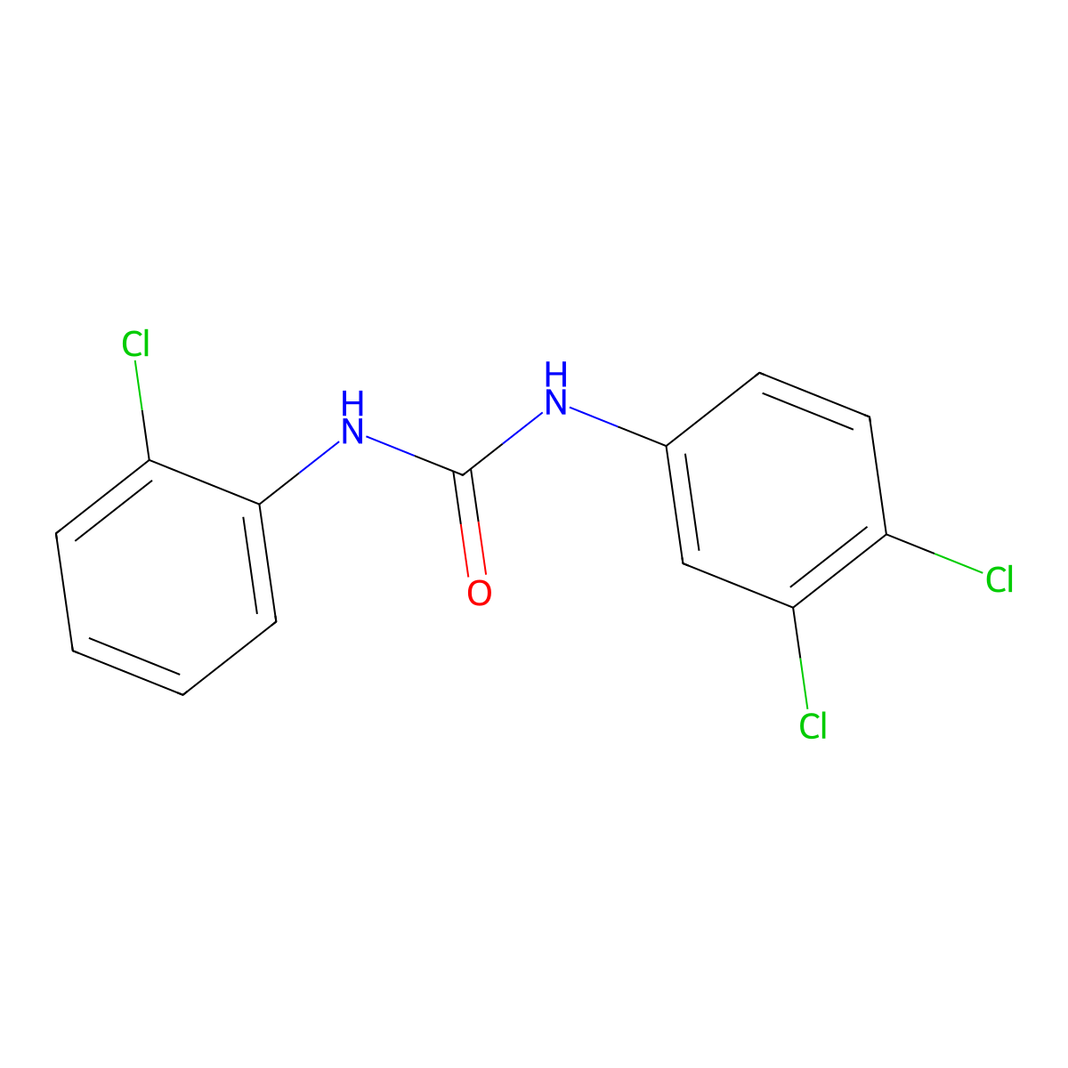 Carbanilide, 2,3',4'-trichloro- molecular structure, CAS 13208-22-5