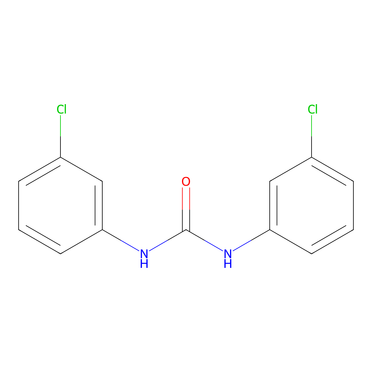 1,3-Bis(3-chlorophenyl)urea molecular structure, CAS 13208-31-6