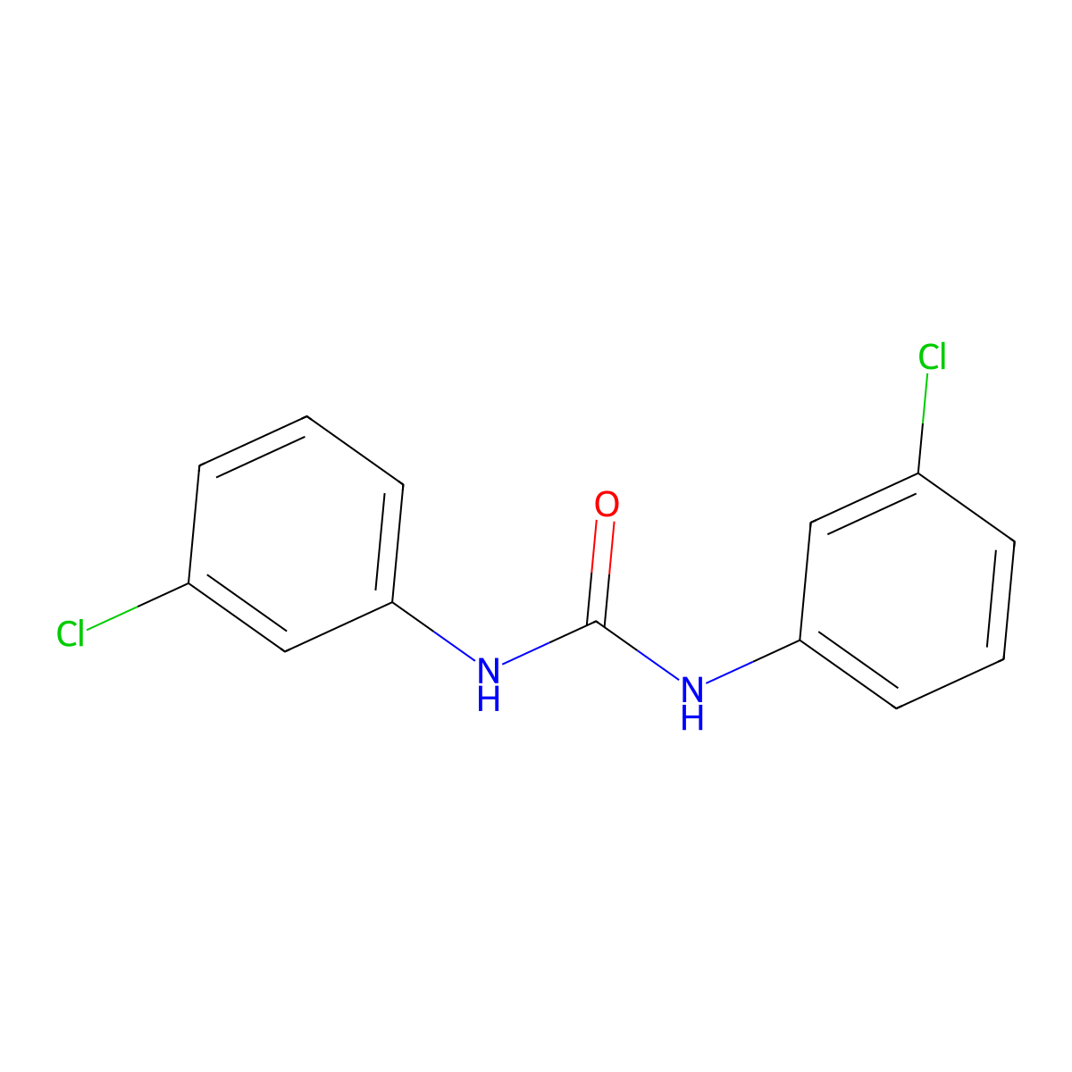 1,3-Bis(3-chlorophenyl)urea molecular structure, CAS 13208-31-6