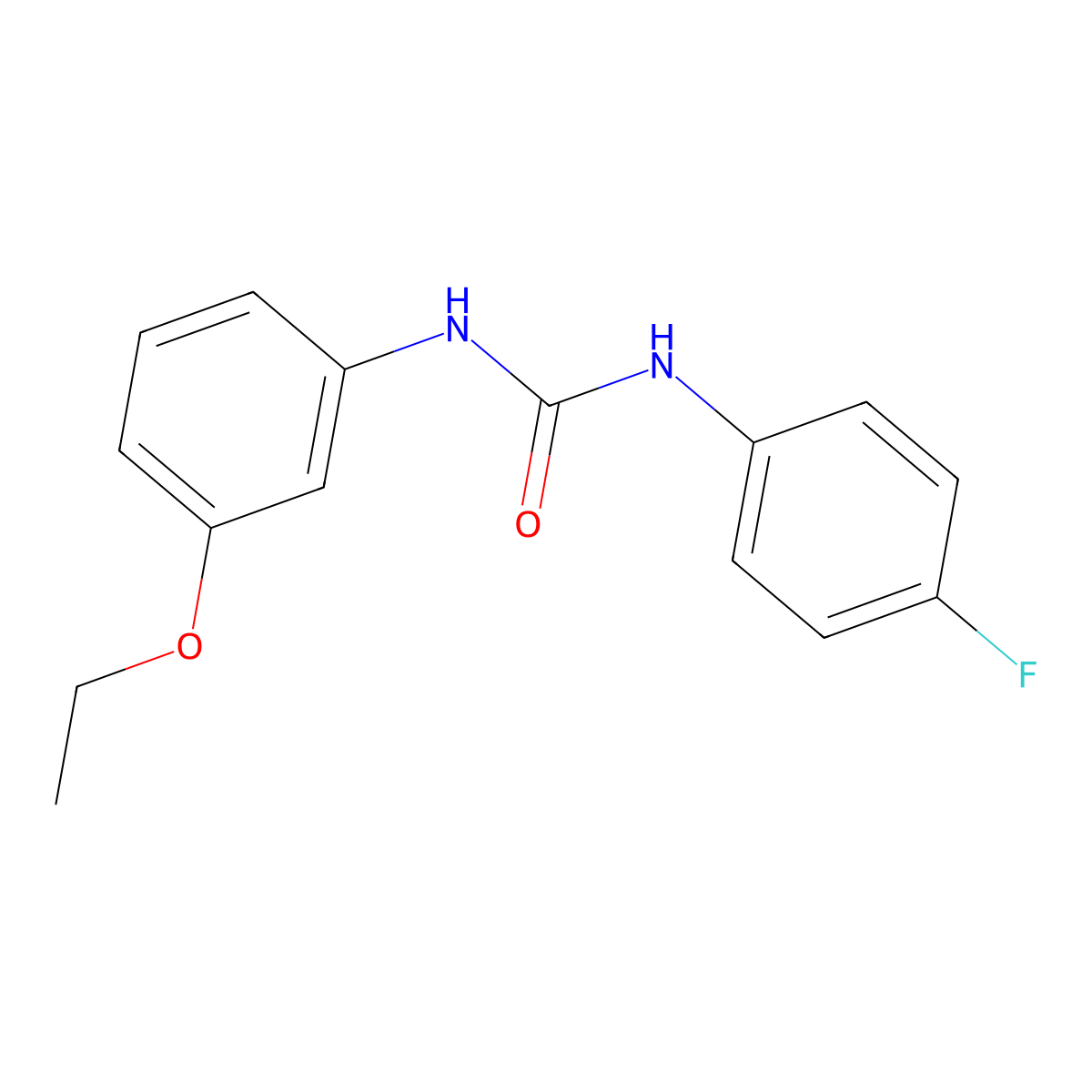 3-(3-Ethoxyphenyl)-1-(4-fluorophenyl)urea molecular structure, CAS 13208-48-5
