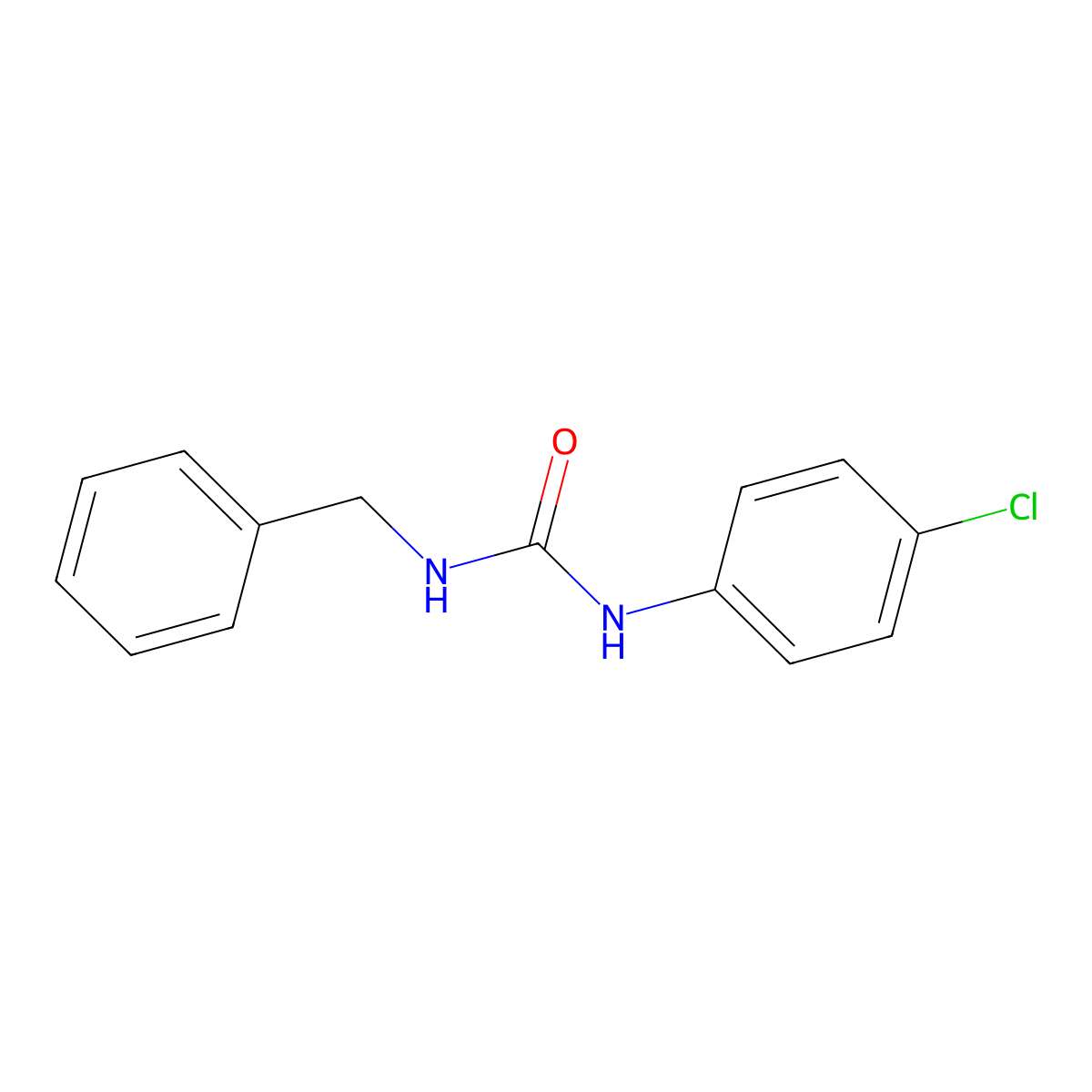 1-Benzyl-3-(4-chlorophenyl)urea molecular structure, CAS 13208-51-0